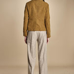 pantalone con elastico in punto milano PENSIL BEIGE true avenue 
