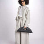 clutch in paglia e pelle MARTINICA P26CAT65 NERO catarzi 1910 