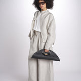 clutch in paglia e pelle MARTINICA P26CAT65 NERO catarzi 1910 