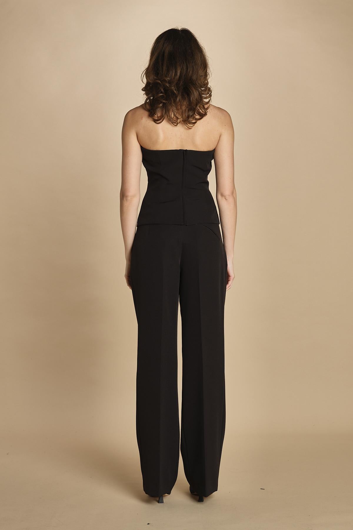 top bustier in cady 31351-313 NERO 29 federica tosi 