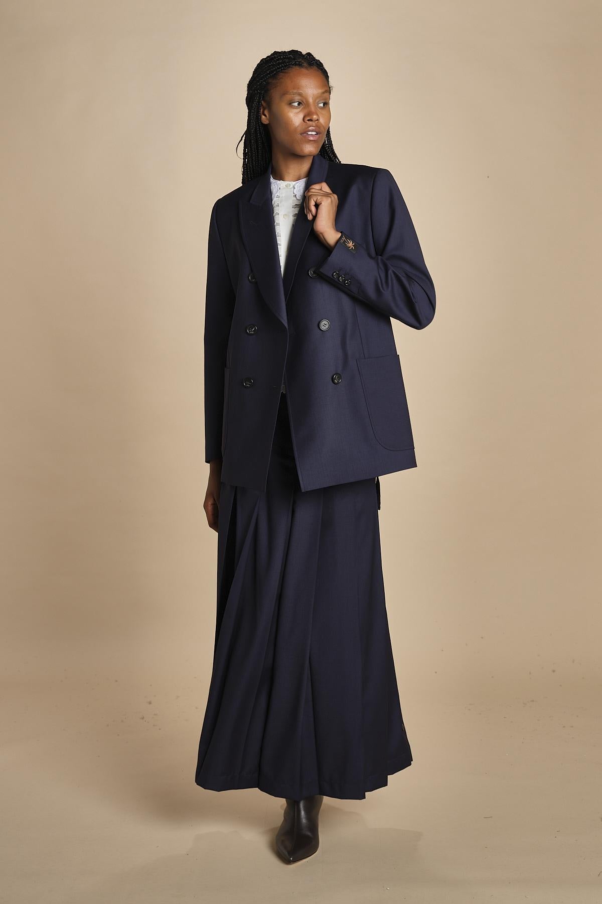 L021 blazer doppiopetto over L02130166479 BLU n21 