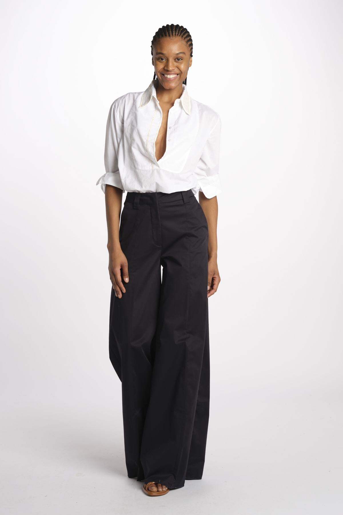 Pantalone ALMA palazzo ALMA T0194 NIGHT BLUE the latest 