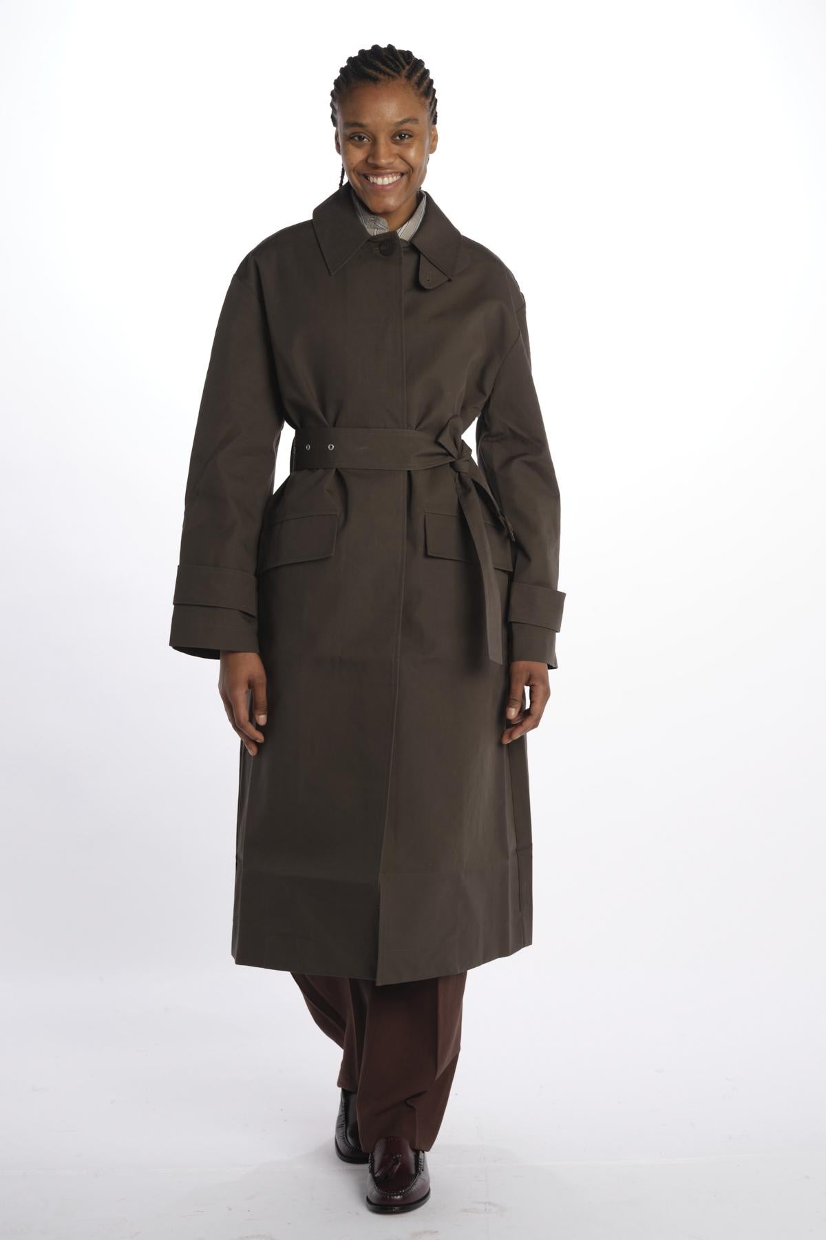 Trench lungo con cintura INNIS1562 MOSSBLACK studio nicholson 