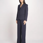 Blazer monopetto dalla linea leggermente sfiancata in jersey double di cotone GINNASTA 2615911011600 002 BLU weekend maxmara 