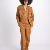 blazer doppiopetto 16V022LI011 P632 CHESTNUT ines de la fressange 