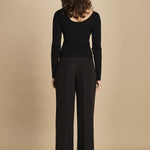 top maglia con scollo nudo 32007-350 NERO 29 federica tosi 