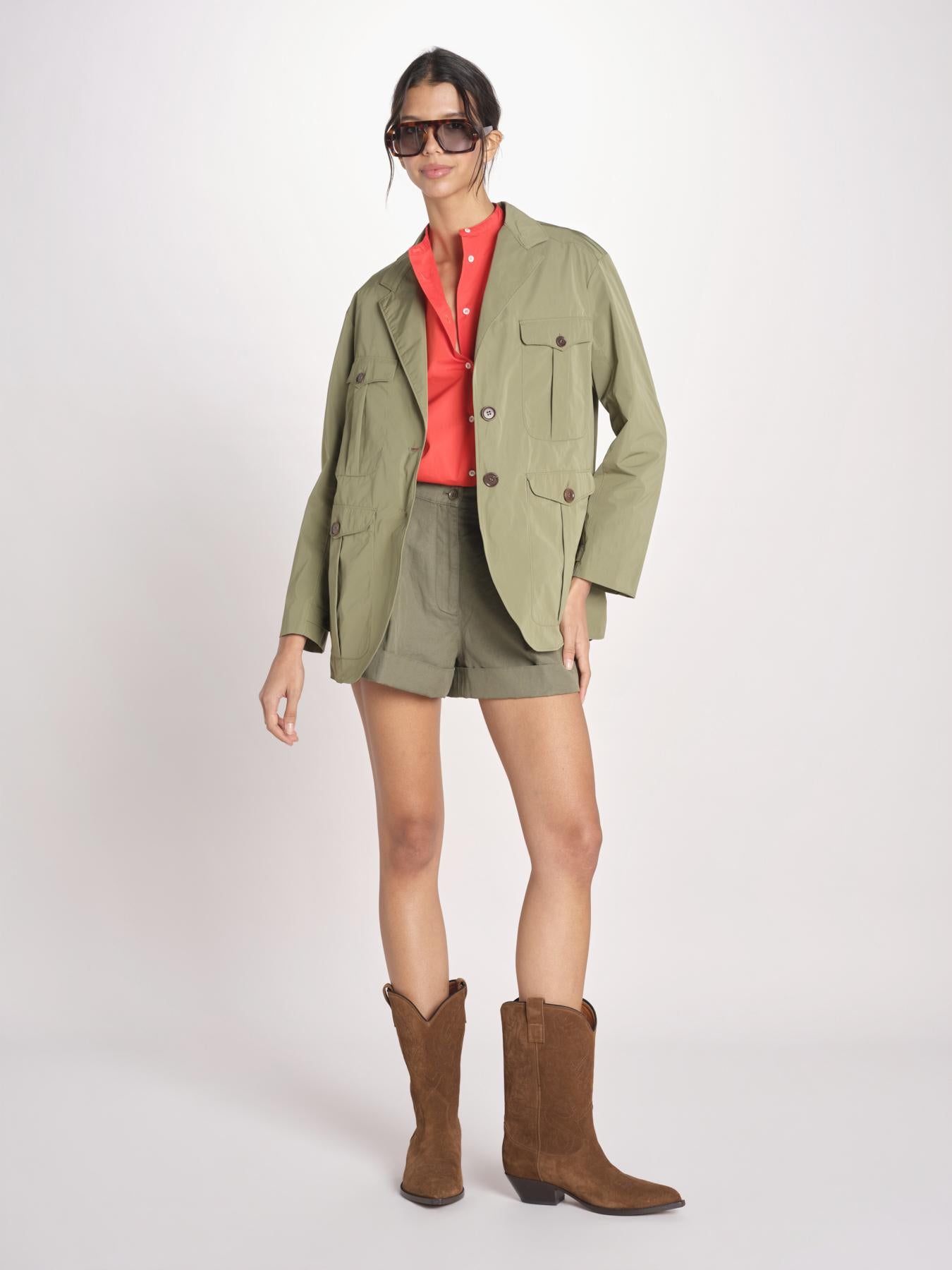 N616 giacca in nylon con tasche N616 01260 VERDE aspesi 