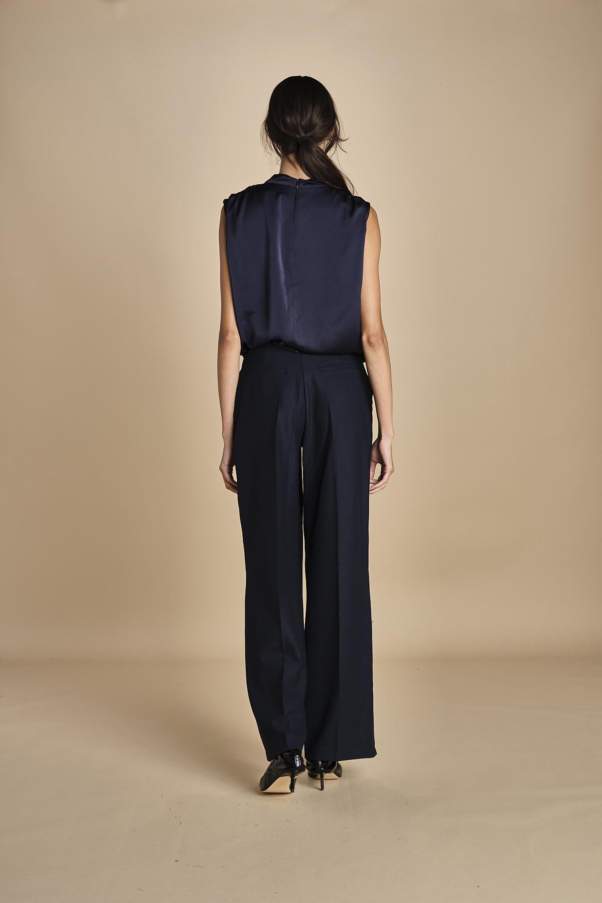 TUX top senza manica con drappeggio F25-141 292 MIDNIGHT oscar 