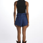Shorts RICHELIEU lino con cintura+ricamo 337200 NAVY BLUE farm rio 
