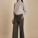 pantalone cropped con risvolto in gabardina MELODIA 652339 44 quelledue 