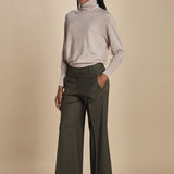 pantalone cropped con risvolto in gabardina MELODIA 652339 44 quelledue 