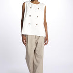 BRODY top con anelli BRODY OFF WHITE sofie d'hoore 