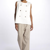 BRODY top con anelli BRODY OFF WHITE sofie d'hoore 