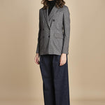 blazer doppiopetto in jersey galles 3679 NERO circolo 1901 