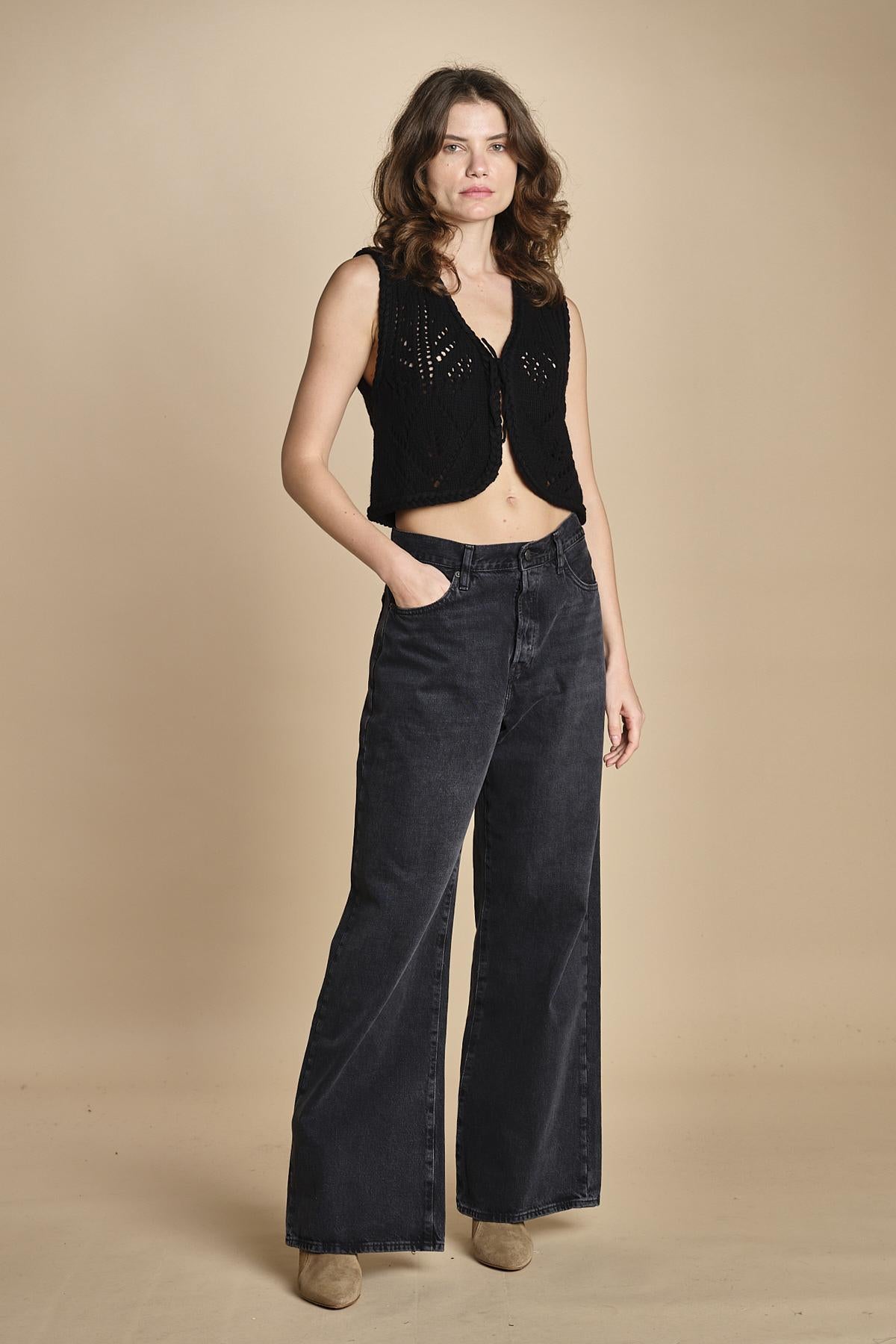 gilet in maglia GILES NOIR ba&sh 