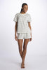 Striped terry shorts