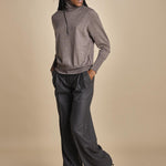 pantalone con pinces in flanella MAFALDA T 357194 50 quelledue 