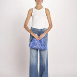 clutch in spugna dipinta a mano PM-25E18-R B 12 BLUETTE le daf 