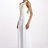 1306L pantaloni pences lino enzimato 1306L WHITE dusan 