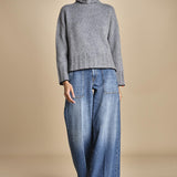 maglia dolcevita over SAMANTHA GRIGIO NERO tenne' 