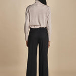 MELODIA pantalone cropped con risvolto in gabardina MELODIA 652339 3 quelledue 