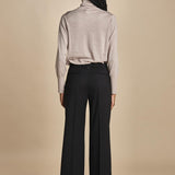 MELODIA pantalone cropped con risvolto in gabardina MELODIA 652339 3 quelledue 