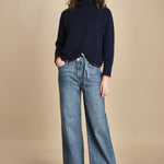 denim con cintura FLORA STONE fam 