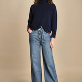 denim con cintura FLORA STONE fam 