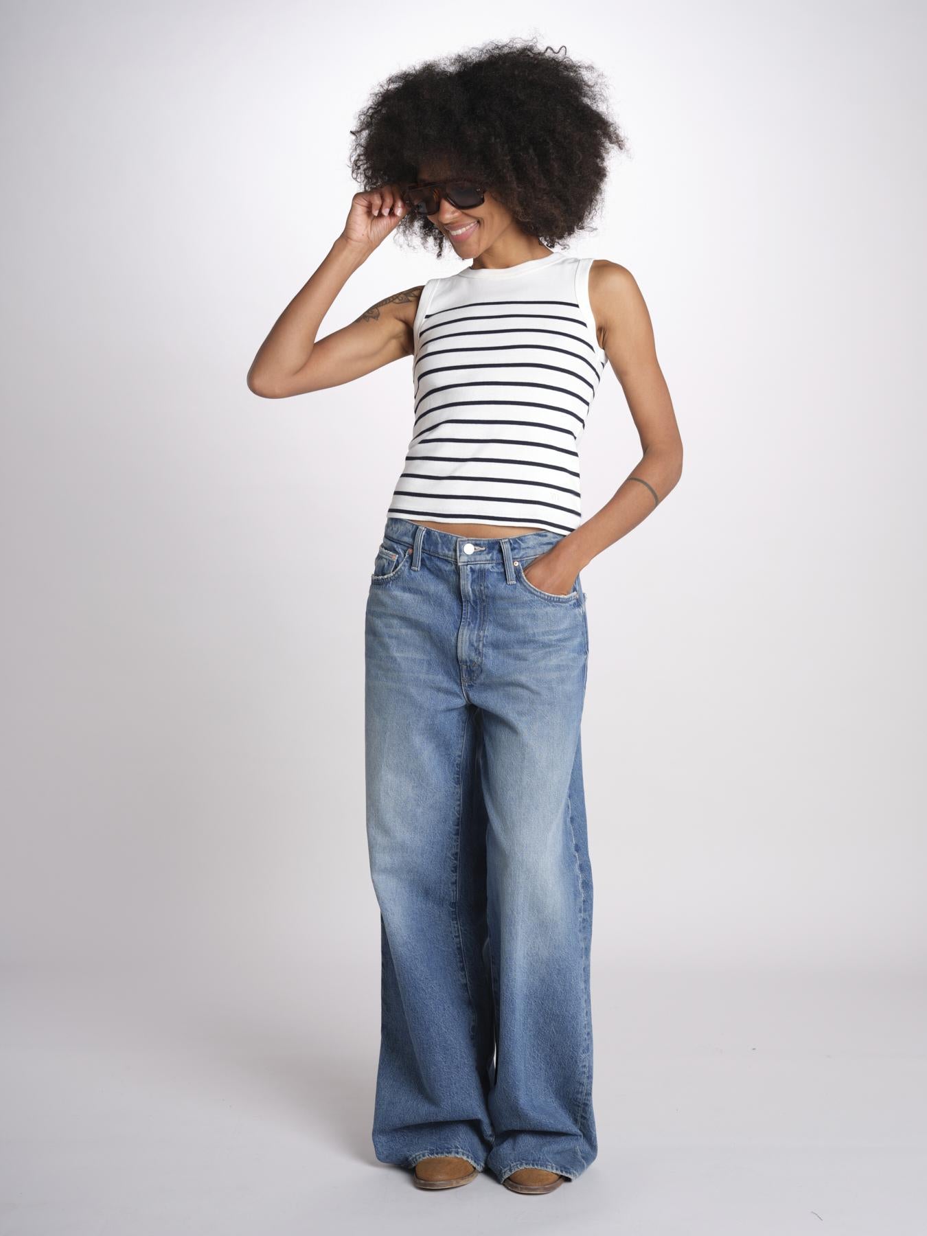 top a righe GAIA 6EVB01-V13745 ECRU vanessa bruno 