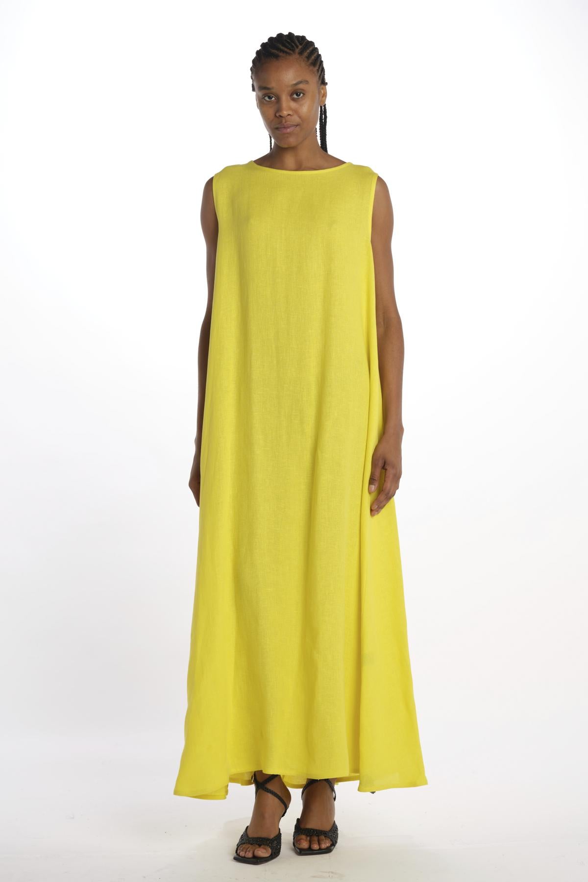 Abito lungo limone 1622 SAFFRON dusan 
