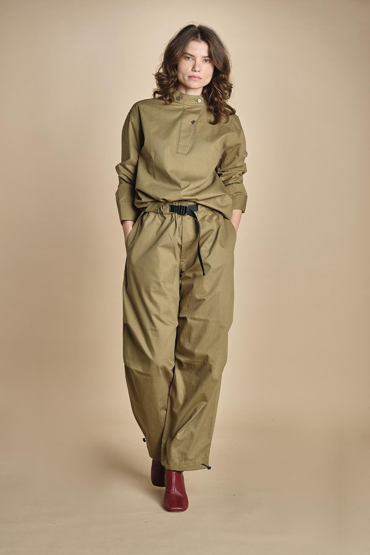camicia collo guru DIMAS SNW MILITARY GREEN studio nicholson 