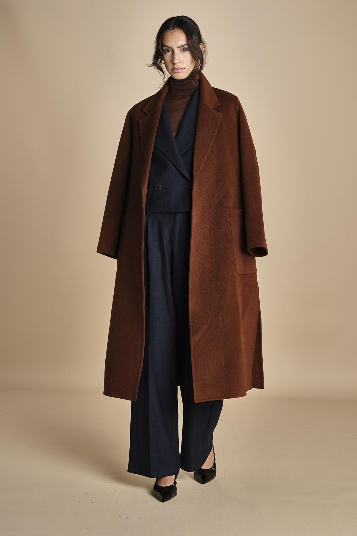 GRACE pantalone con pinces F25-040 013 MIDNIGHT BLU oscar 