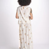 top con ricamo fiorellini e nervature SOFIA LVSSS2026208 BEIGE lug von siga 