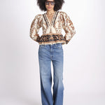 camicia m/l stampa a fiori 344141 MAJESTIC SAND 26069 farm rio 