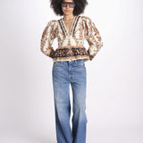 camicia m/l stampa a fiori 344141 MAJESTIC SAND 26069 farm rio 