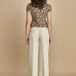 maglia manica corta  maculata 32019-355 BEIGE.MORO federica tosi 