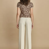 maglia manica corta  maculata 32019-355 BEIGE.MORO federica tosi 