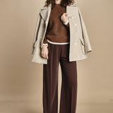 maglia a coste in mohair 15K106WM005 P661 VICUNA ines de la fressange 