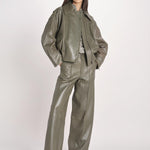 bomber in pelle LAILA IO118057 DAR EUCALUPTUS GR533 ivy oak 