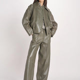 bomber in pelle LAILA IO118057 DAR EUCALUPTUS GR533 ivy oak 