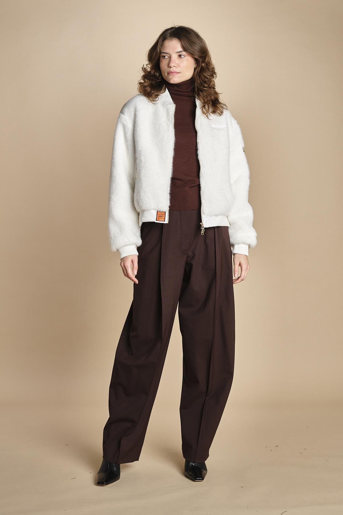 bomber in ecopelliccia BWSEWARDF5 WHITE bombers original 