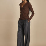 MIL LAU2 cardigan a costine fin.16 MIL LAU2 E22220 CIOCCOLATO milaura 