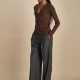 MIL LAU2 cardigan a costine fin.16 MIL LAU2 E22220 CIOCCOLATO milaura 