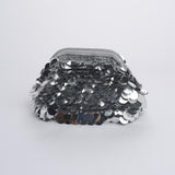 Clutch OIA piccola con paillettes OIA BAG SILVER boheme couture 