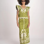 top con stampa a fiori VITTORE CALLA GREEN scarlett poppies 