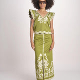 top con stampa a fiori VITTORE CALLA GREEN scarlett poppies 