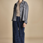 pantalone in veluto cropped ZELDA NAVYBLUE true avenue 