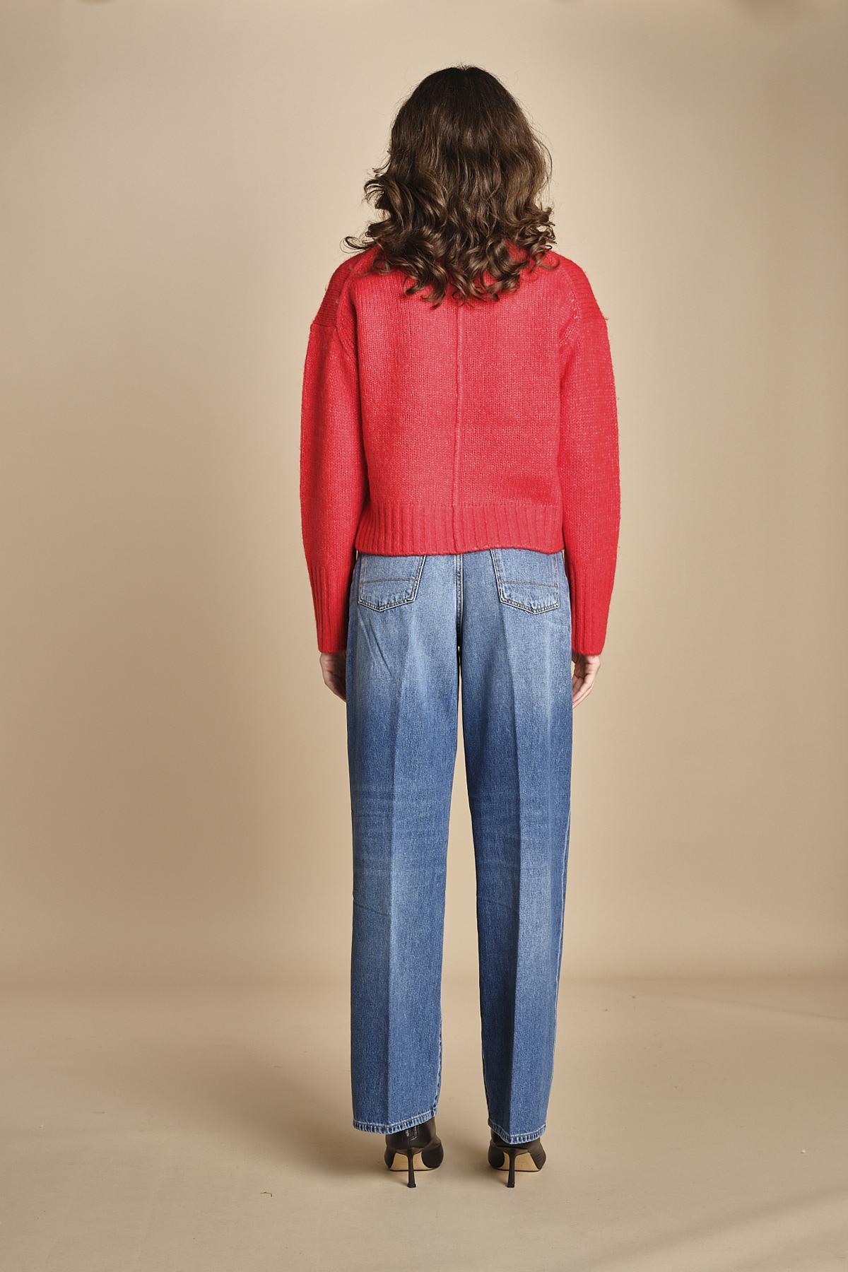 MYAC maglia collo alto in shetland BEMT512 LIPSTICK hartford 