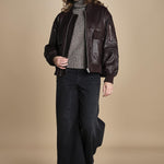 LARA bomber in pelle IO118048 RE401 ivy oak 