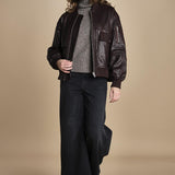LARA bomber in pelle IO118048 RE401 ivy oak 